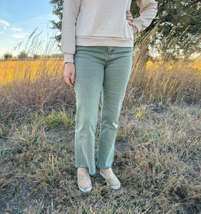 Acid Washed Hem 31" inseam Pants