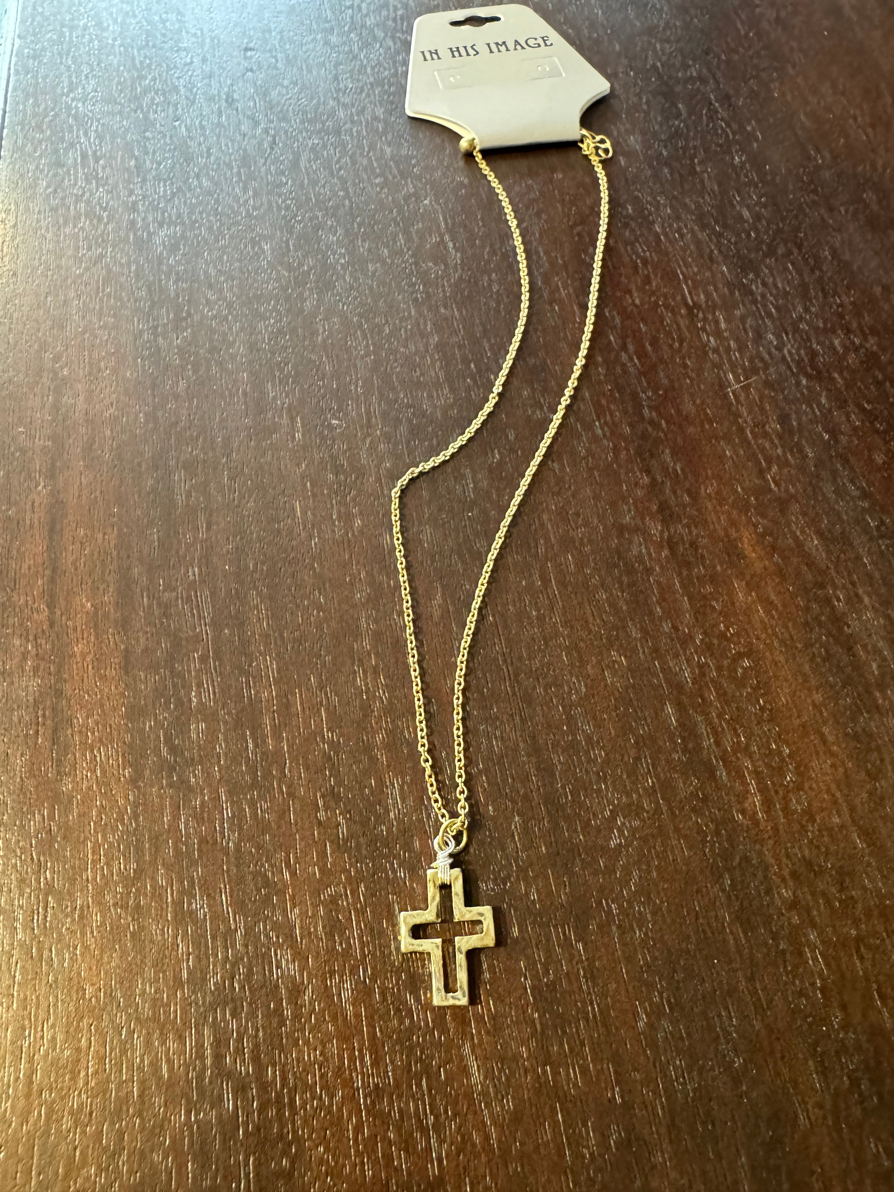 Mini Gold Cross Necklace