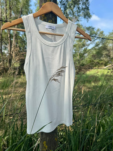 White Rib Sleeveless Tank Top