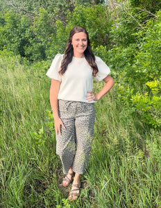 Cheetah Print Wide Leg Jeans