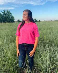 Rose Pink Daisy Flower Top