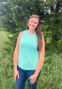 Sea Green Mineral Wash Tank Top