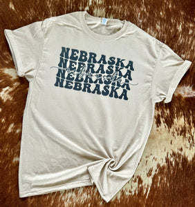 Nebraska x5 Sand Graphic Tee