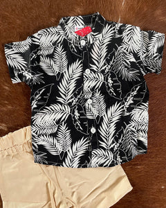 Toddler Boy Hawaiian Top w/ Khaki shorts