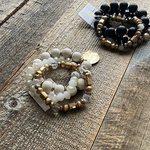 3 strand stretch bracelet set